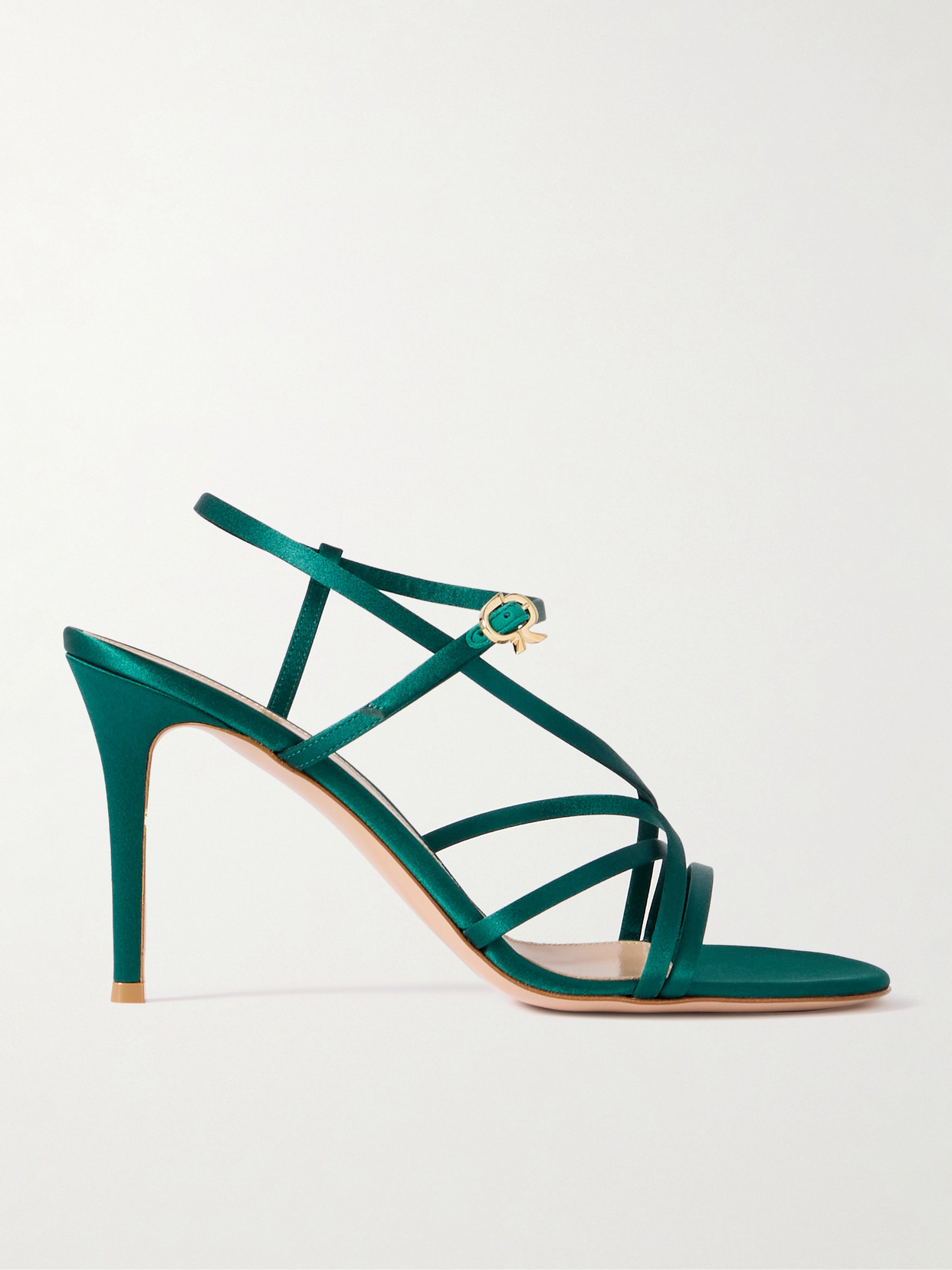 Gianvito Rossi 85mm Satin Sandals In Green
