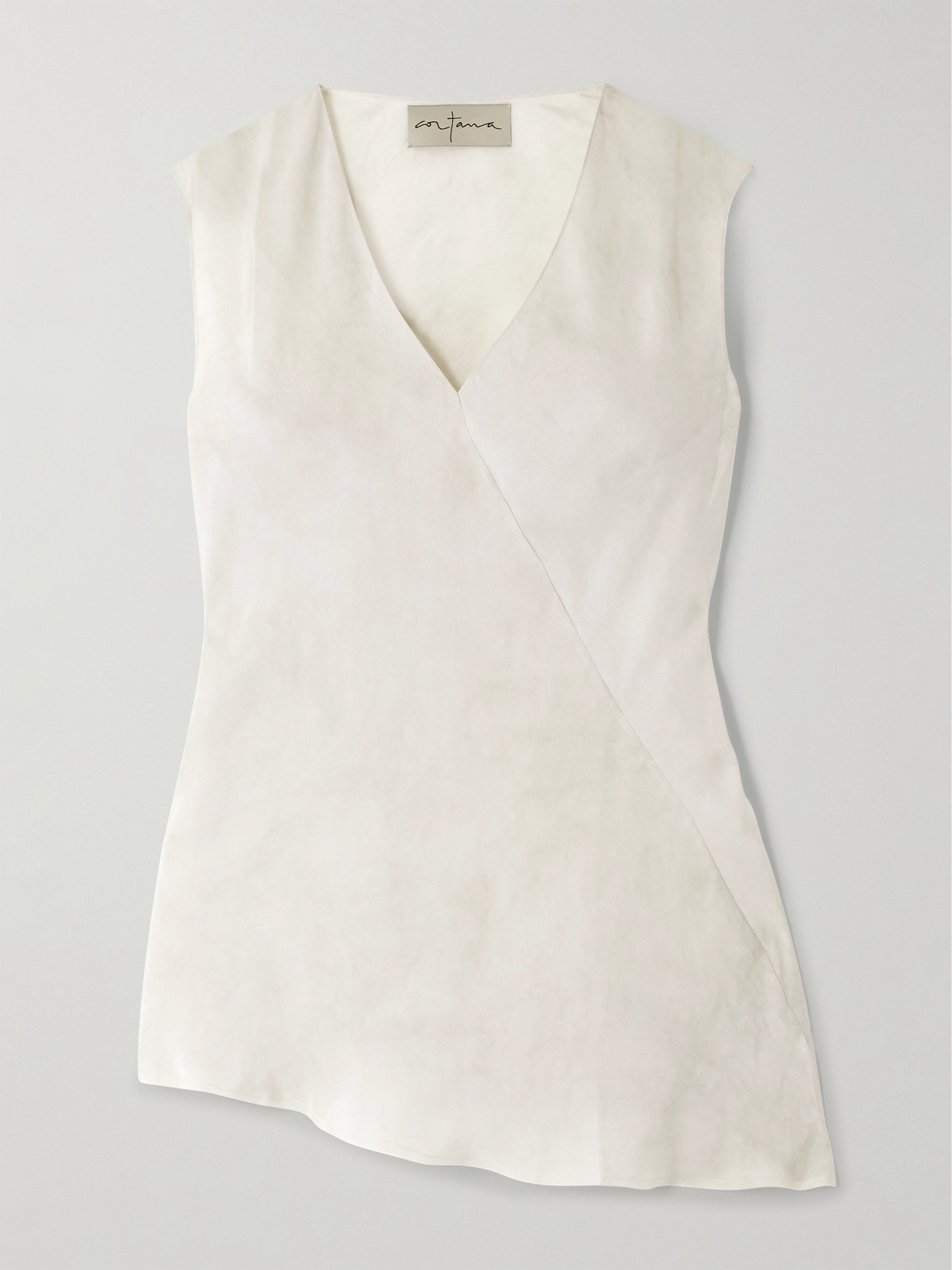Cortana Dali Asymmetric Silk-voile Top