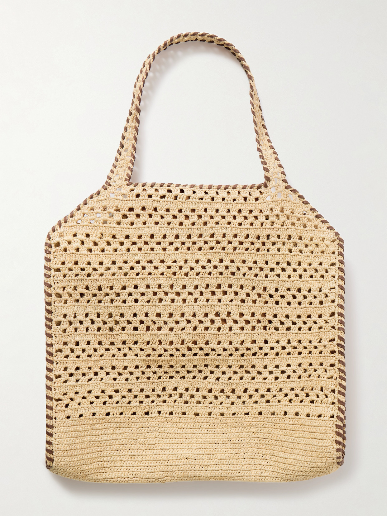 Stella Mccartney Falabella Whipstitched Raffia Tote