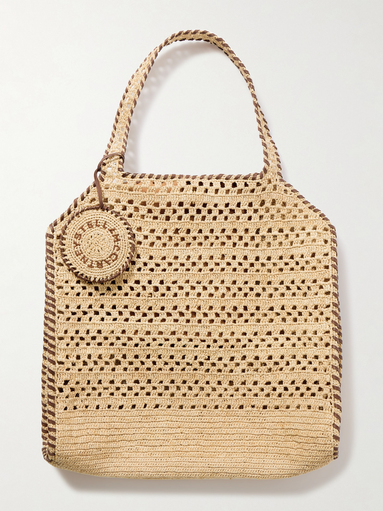 Stella Mccartney Falabella Whipstitched Raffia Tote