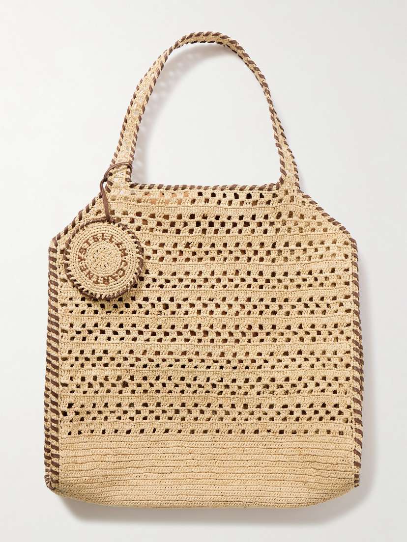 Stella McCartney Falabella Whipstitched Raffia Tote