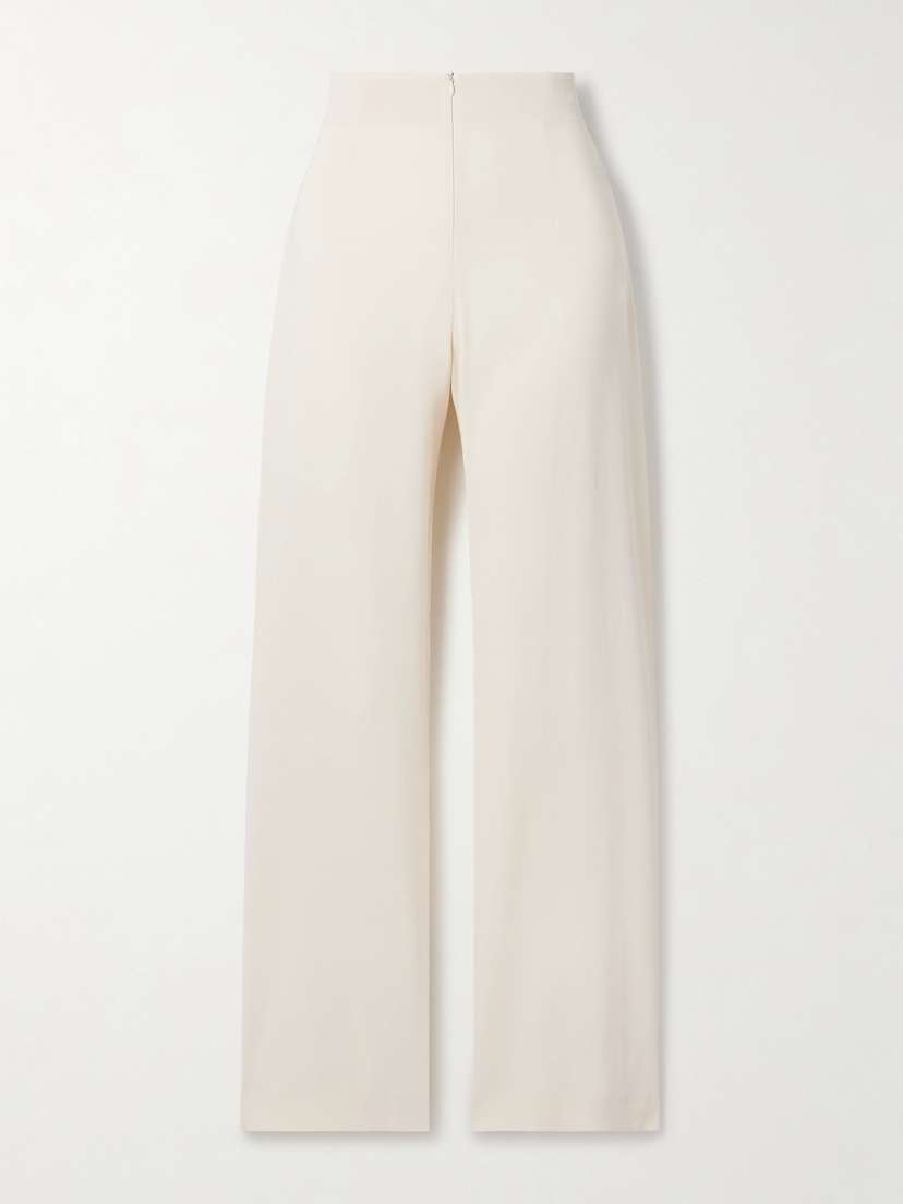 Cortana Asa Linen-blend Crepe Straight-leg Pants