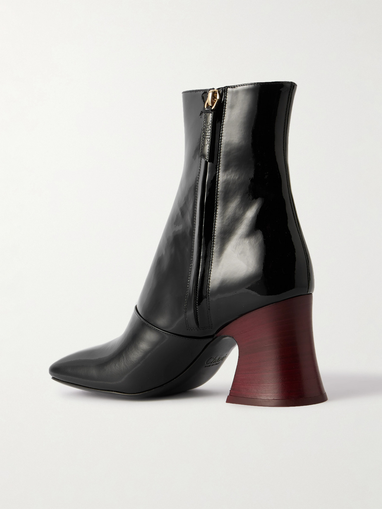 Chloé Janis Patent-leather Ankle Boots