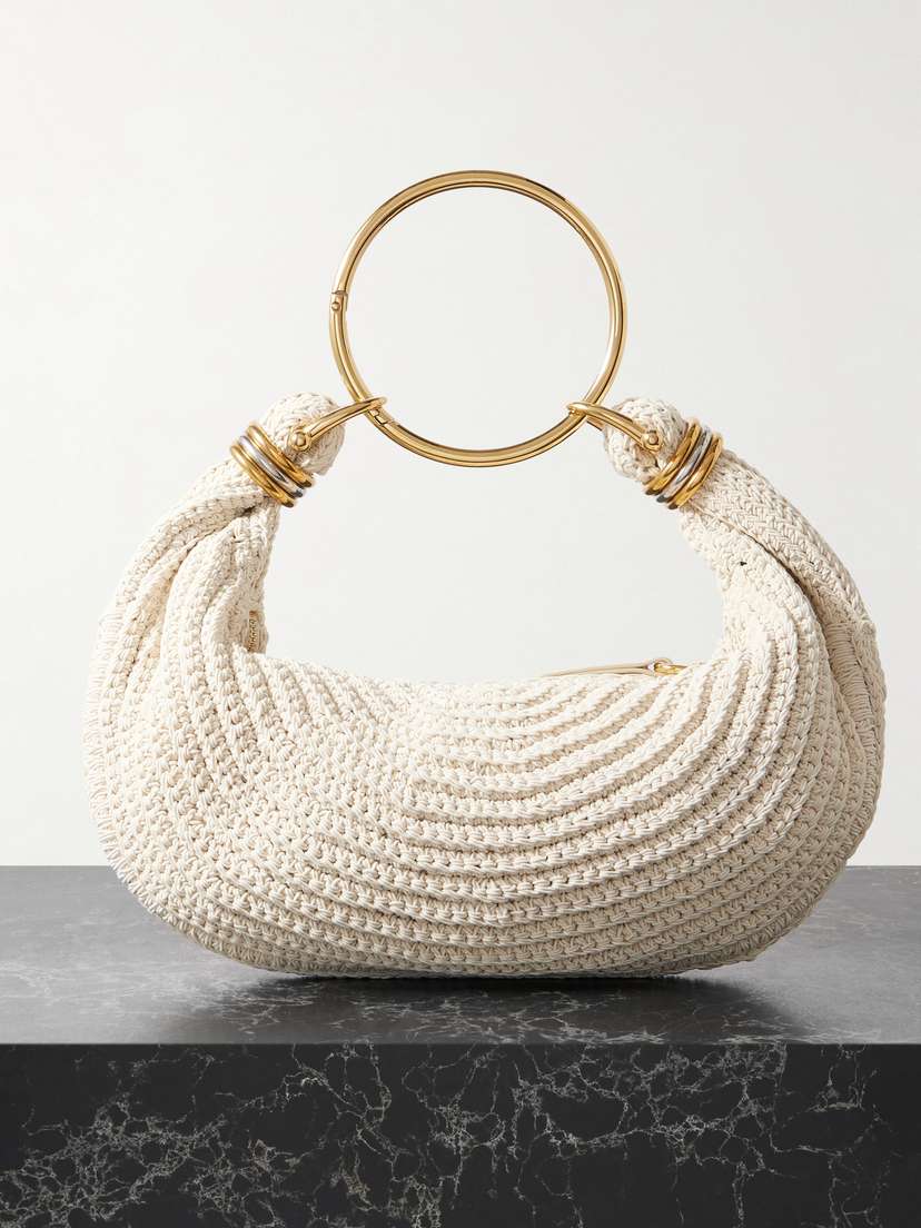 Chloé Bracelet Small Embellished Crocheted Shoulder Bag