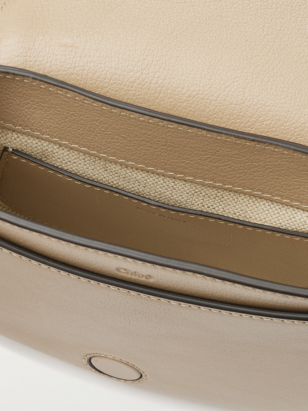 Chloé Horse Medal Small Textured-leather Shoulder Bag