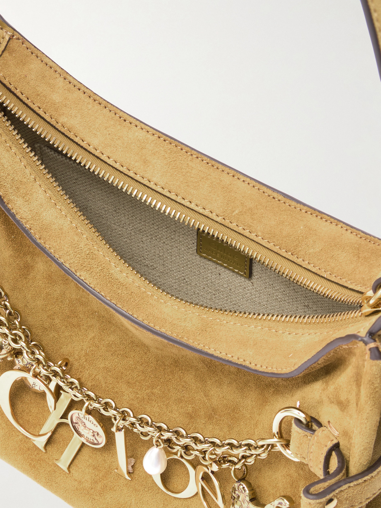 Chloé Embellished Suede Shoulder Bag