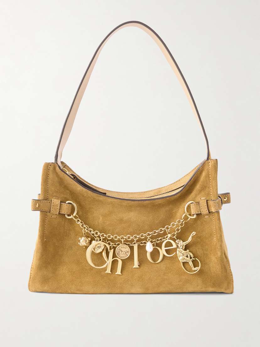 Chloé Embellished Suede Shoulder Bag