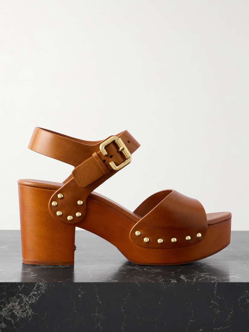 Chloé Jeannette Leather Platform Sandals