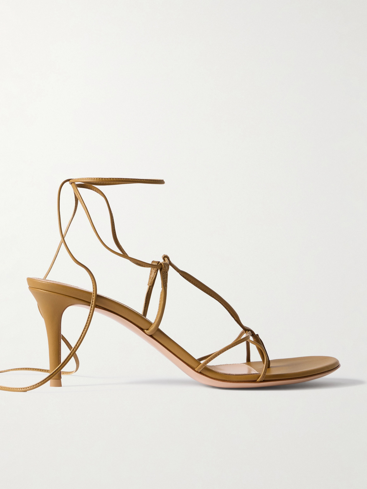 Gianvito Rossi 70 Leather Sandals In Brown