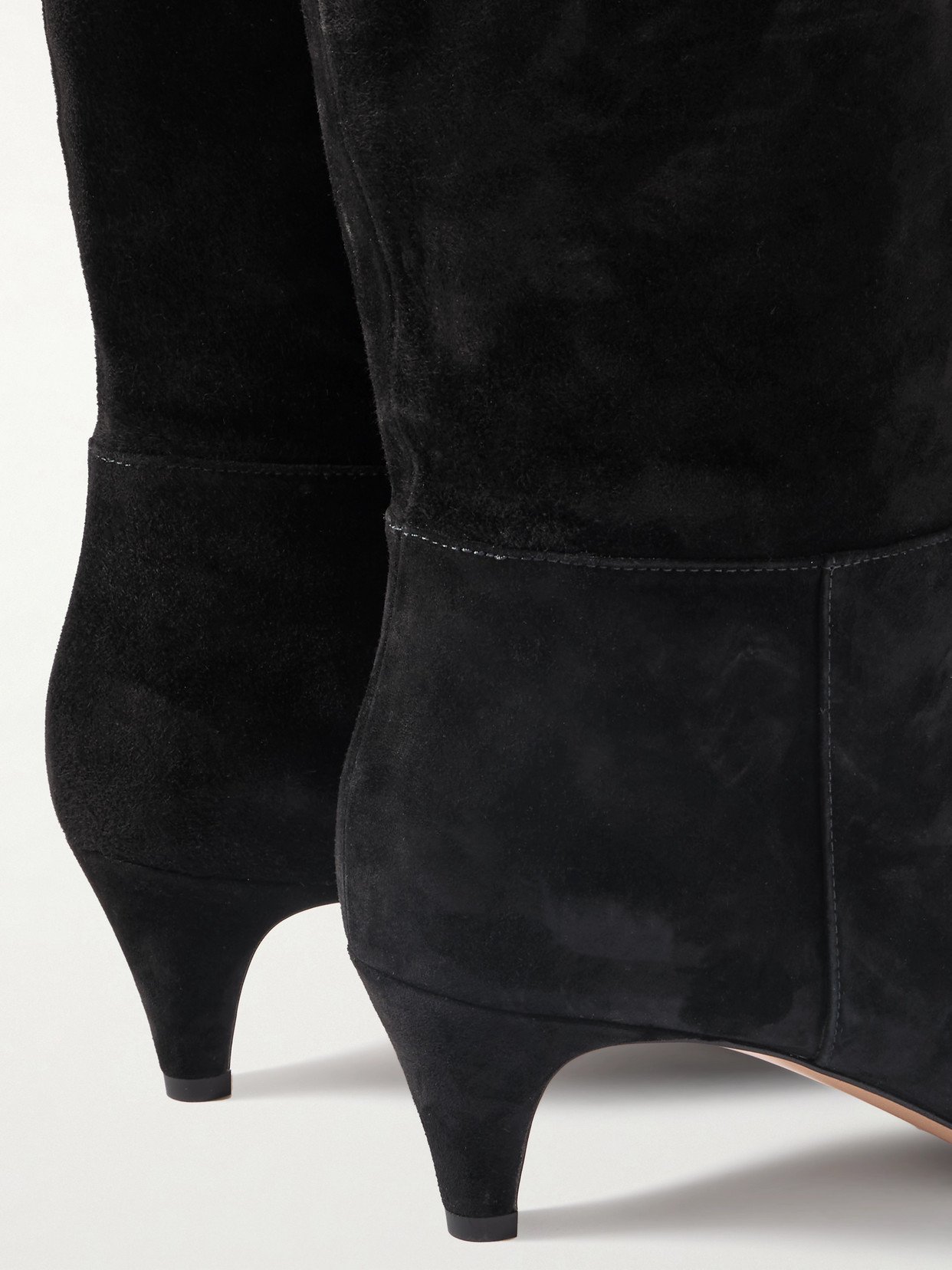Gianvito Rossi Elise 45 Suede Knee Boots In Black