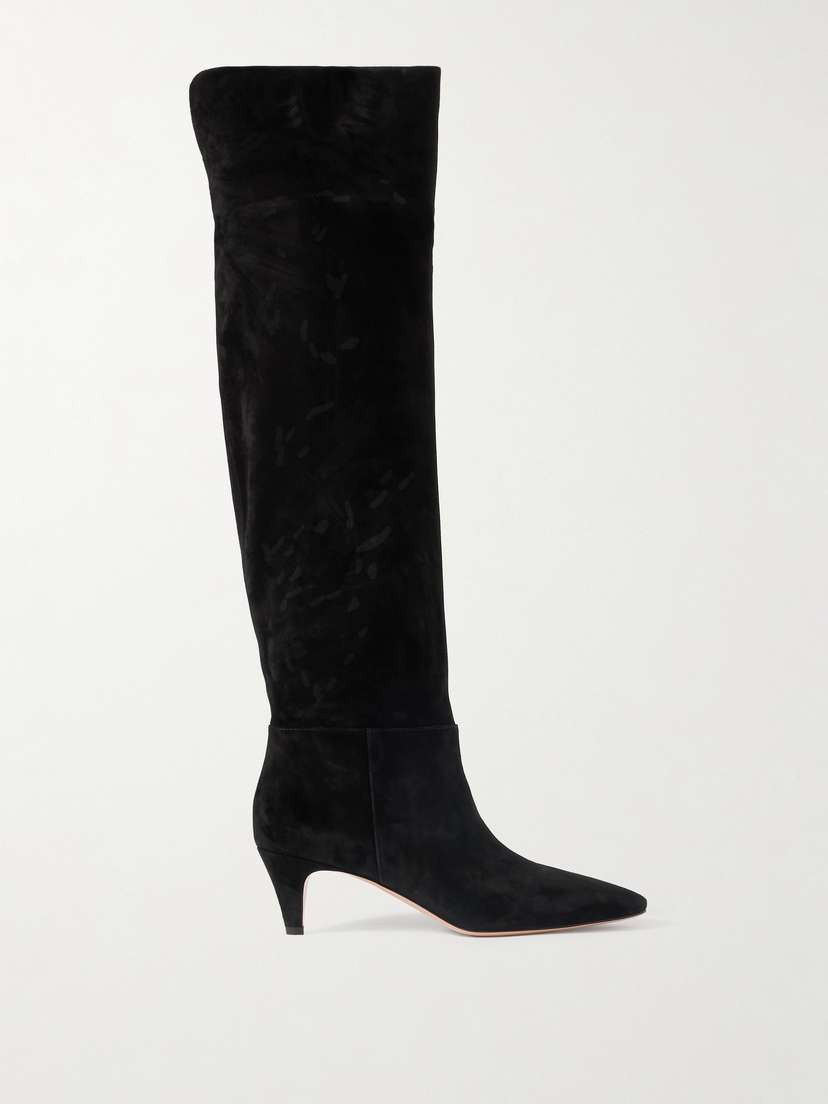 Gianvito Rossi Elise 45 Suede Knee Boots