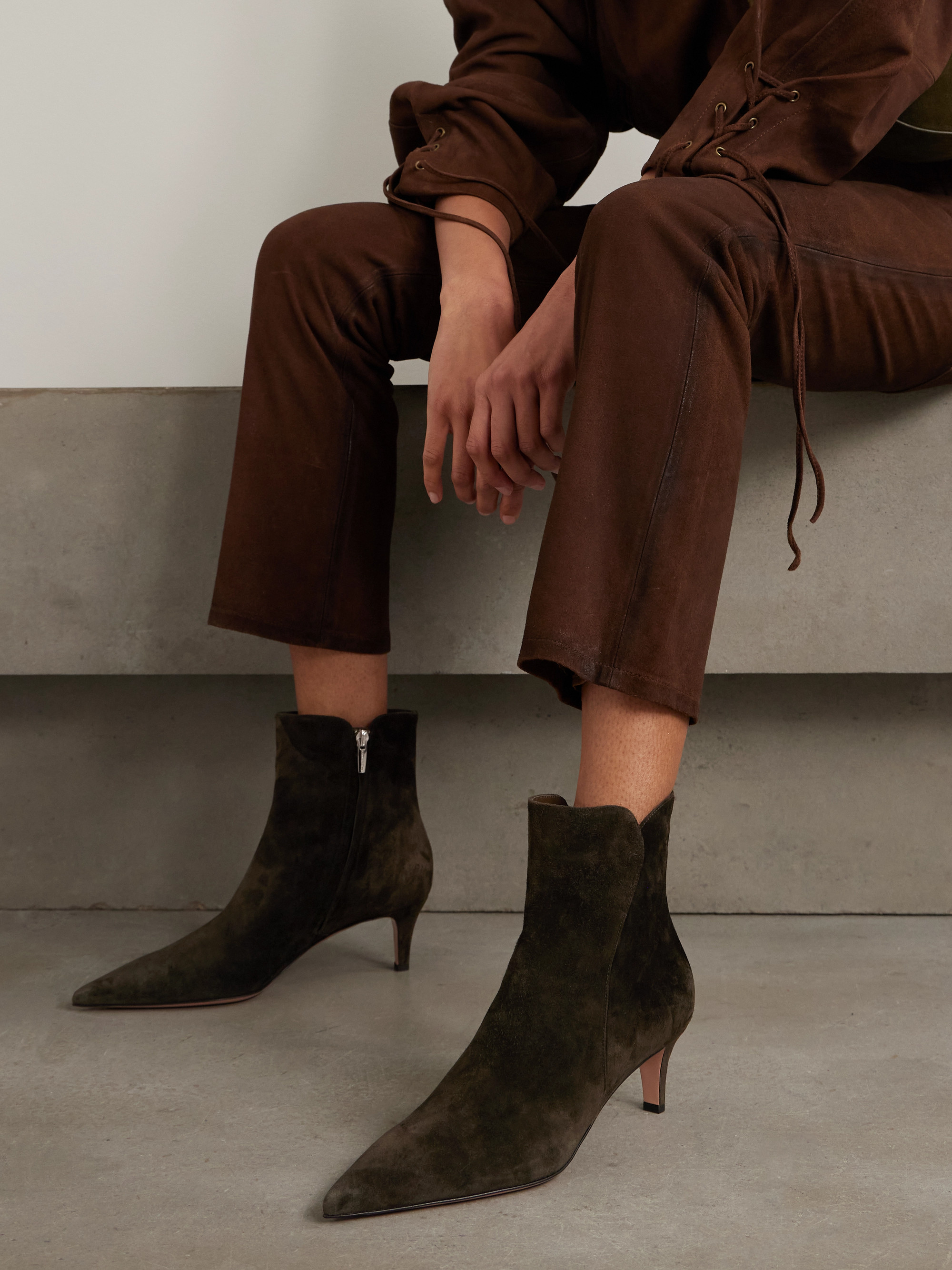 GIANVITO ROSSI Levy 55 suede ankle boots