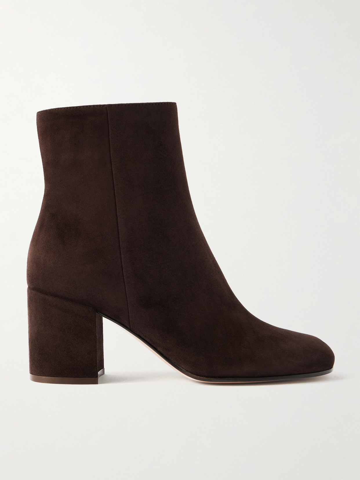 Gianvito Rossi Joelle 70 Suede Ankle Boots In Brown