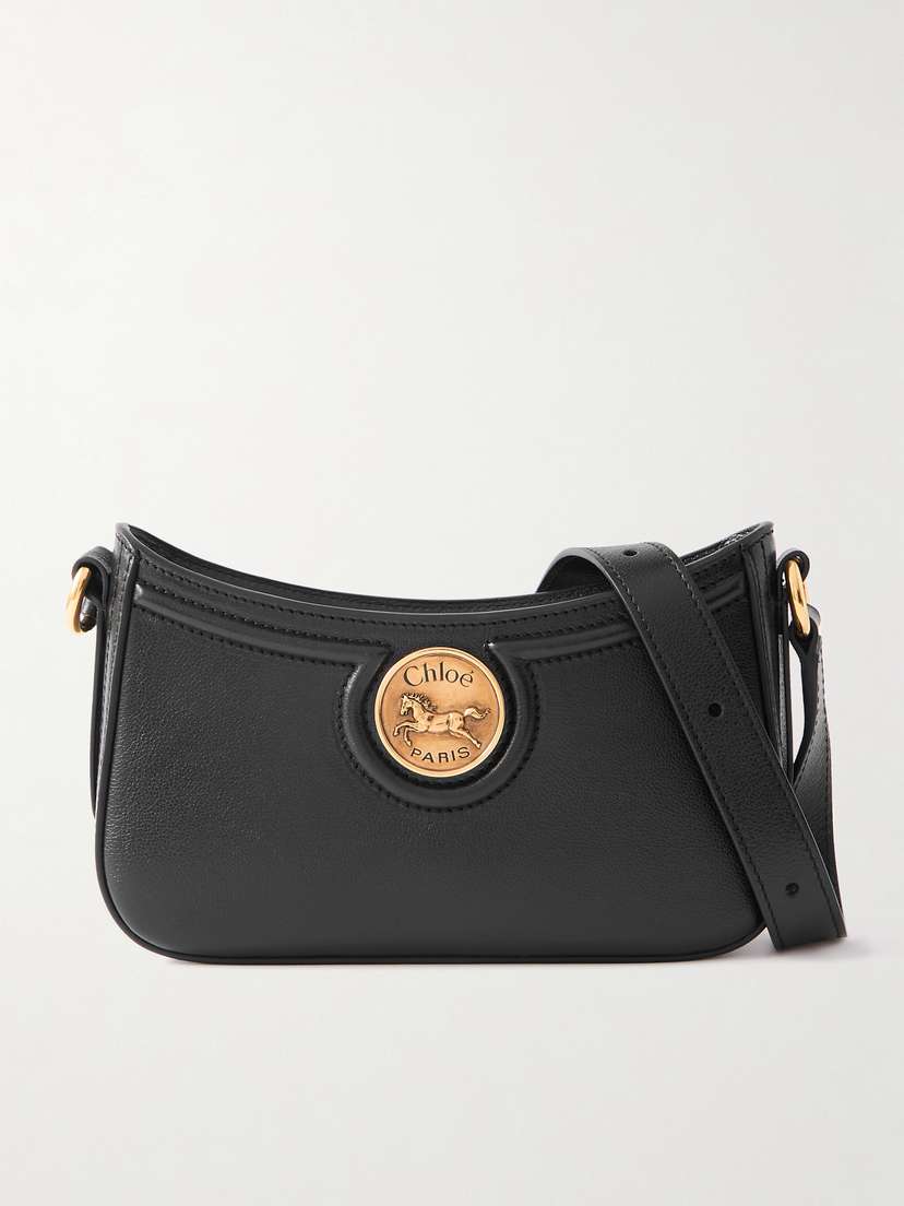 Chloé Horse Medal Textured-leather Shoulder Bag