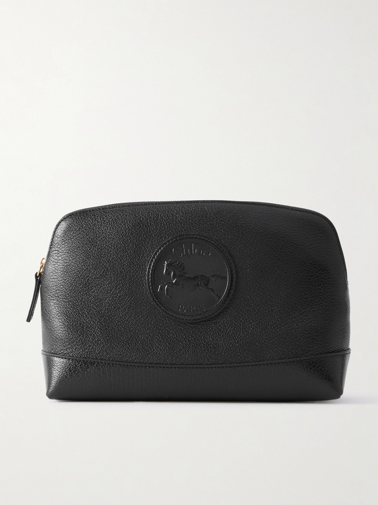 Chloé Appliquéd Textured-leather Pouch