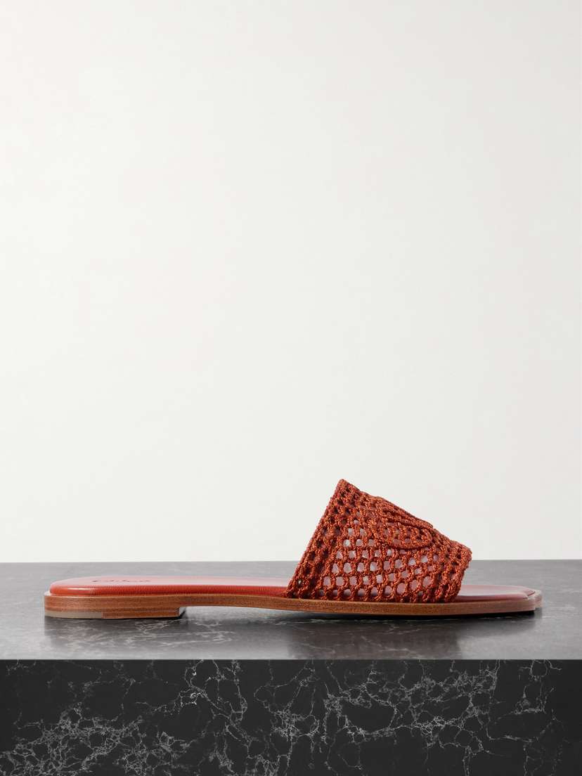 Chloé Flower Crocheted Slides