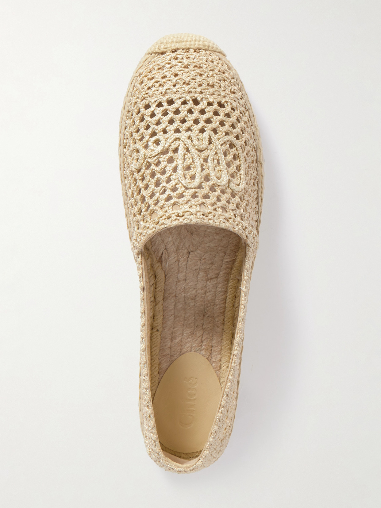 Chloé Isla Crocheted Espadrilles