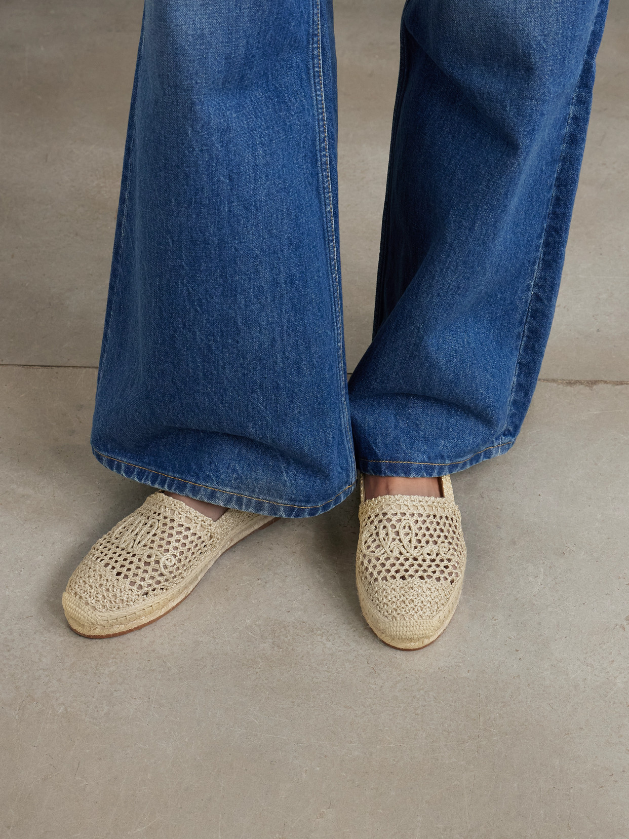 Chloé Isla Crocheted Espadrilles