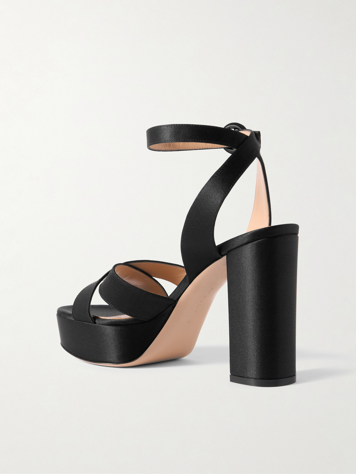 Gianvito Rossi 70 Satin Platform Sandals