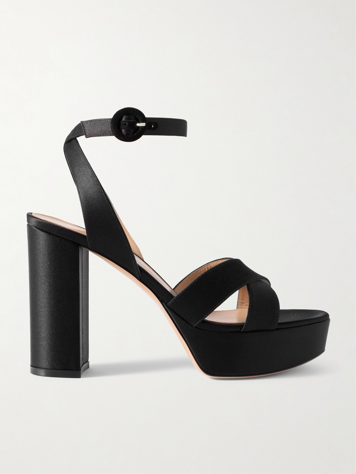 Gianvito Rossi 70 Satin Platform Sandals