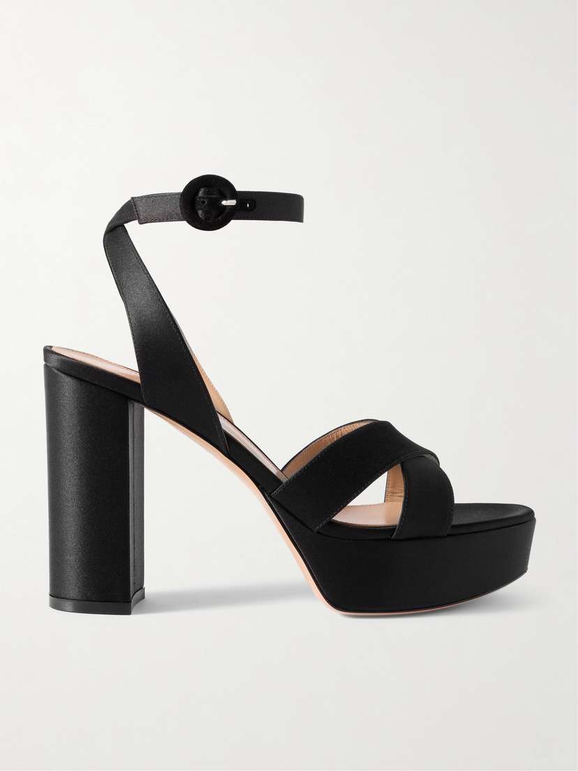 Gianvito Rossi Sabrina 70 Satin Platform Sandals