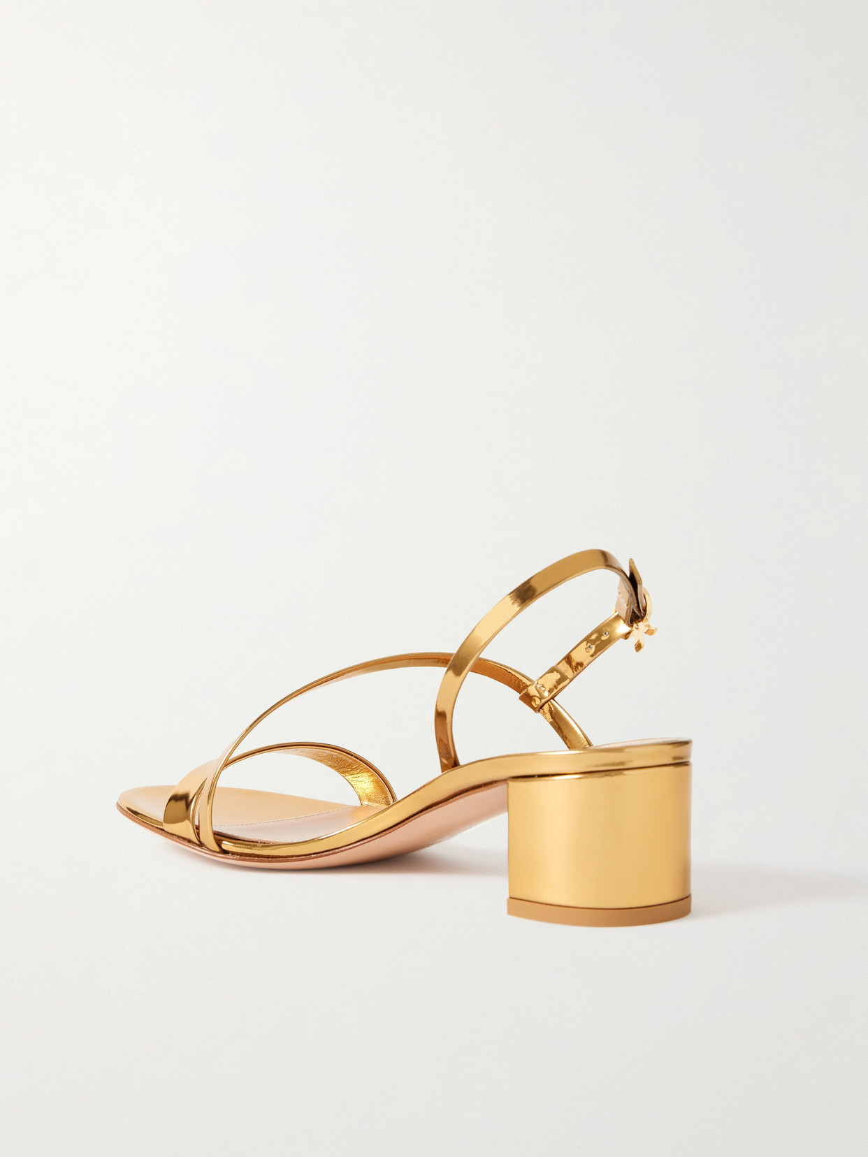Gianvito Rossi Metallic Leather Sandals