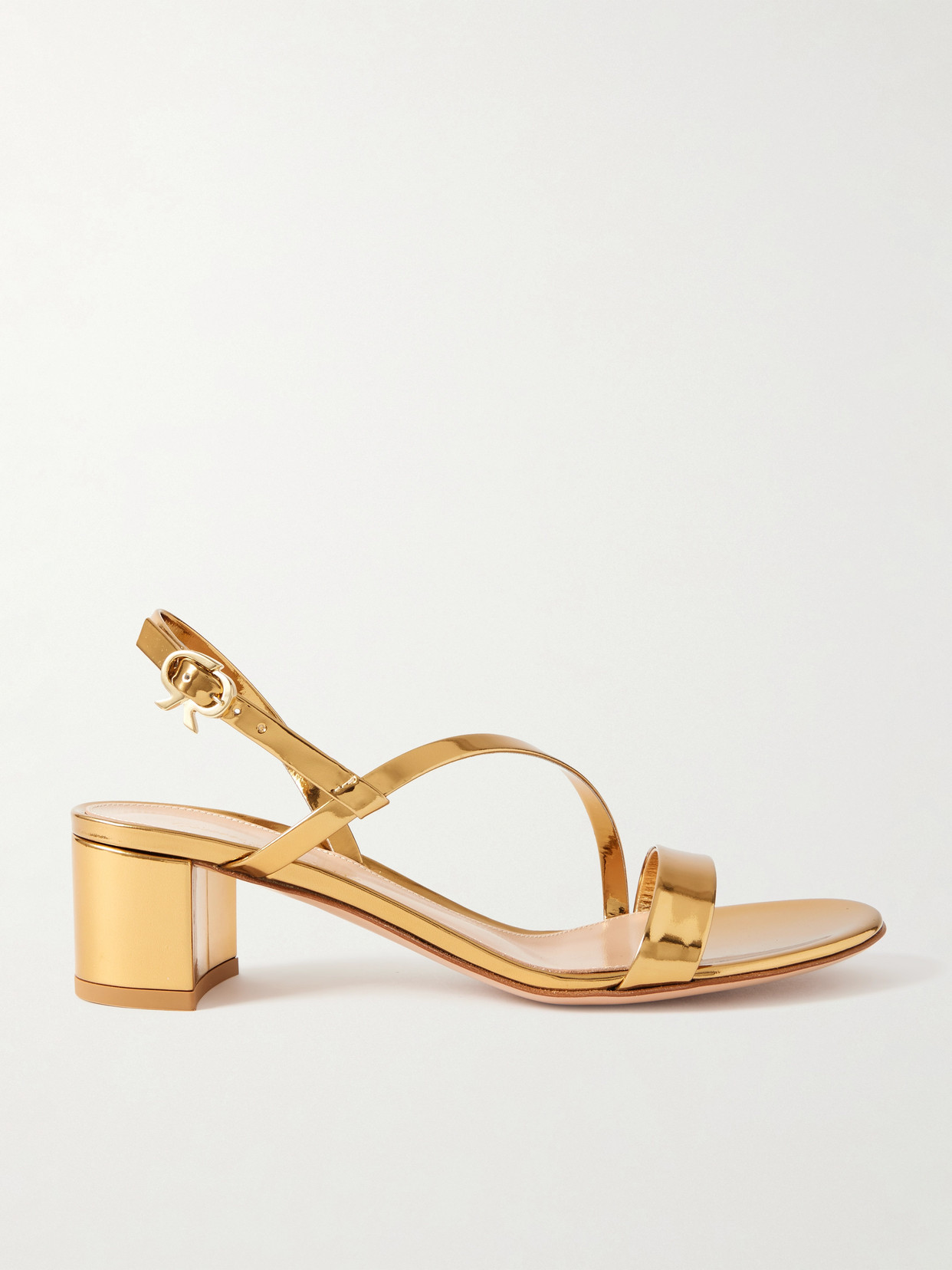 Gianvito Rossi Metallic Leather Sandals
