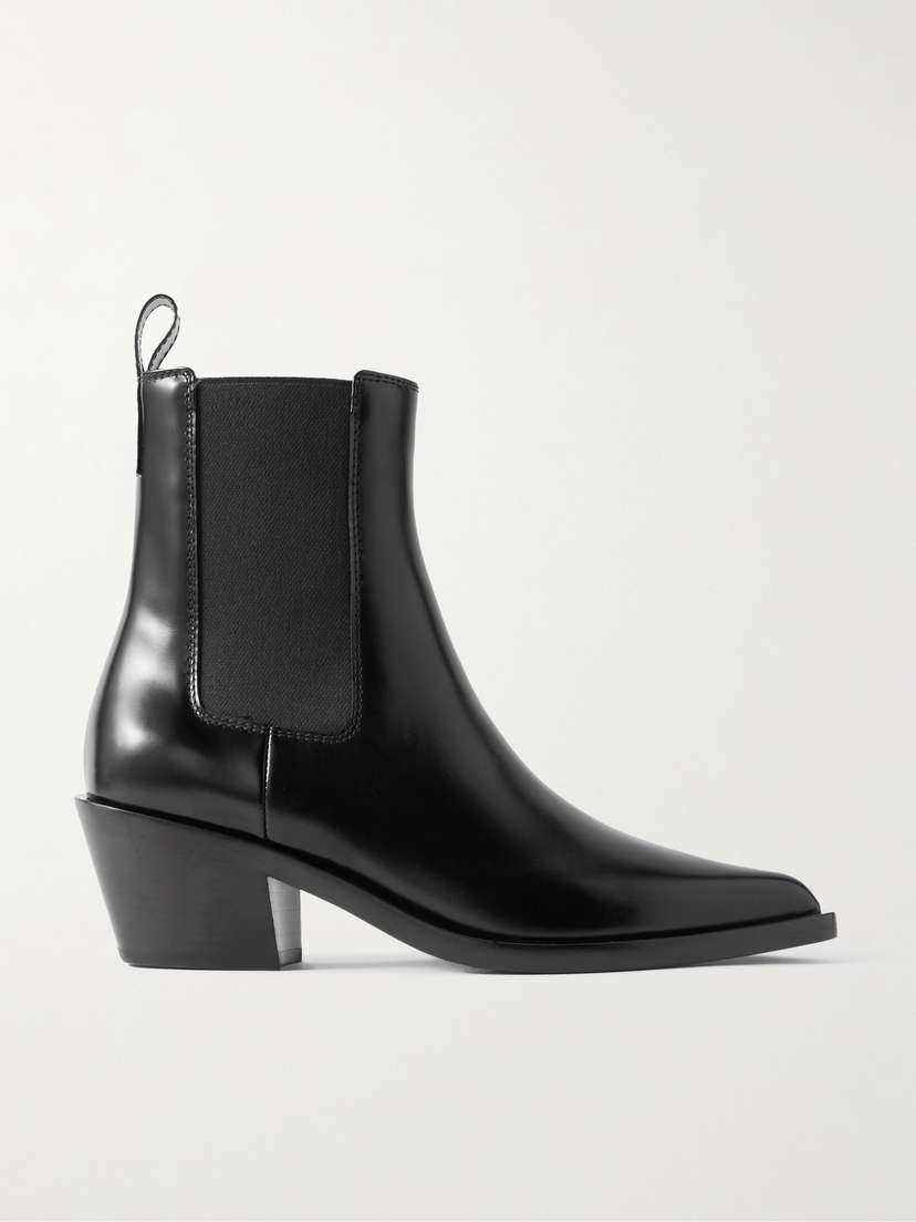 Gianvito Rossi Wylie Dover 45 Glossed-leather Chelsea Boots