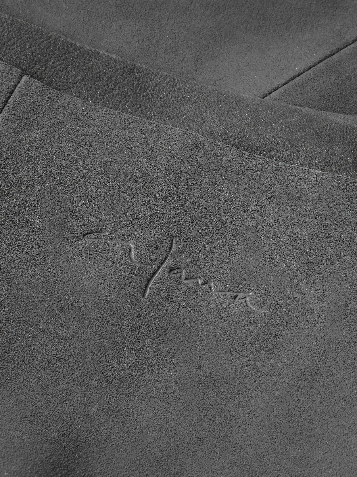 Cortana U Xl Debossed Suede Tote In Gray