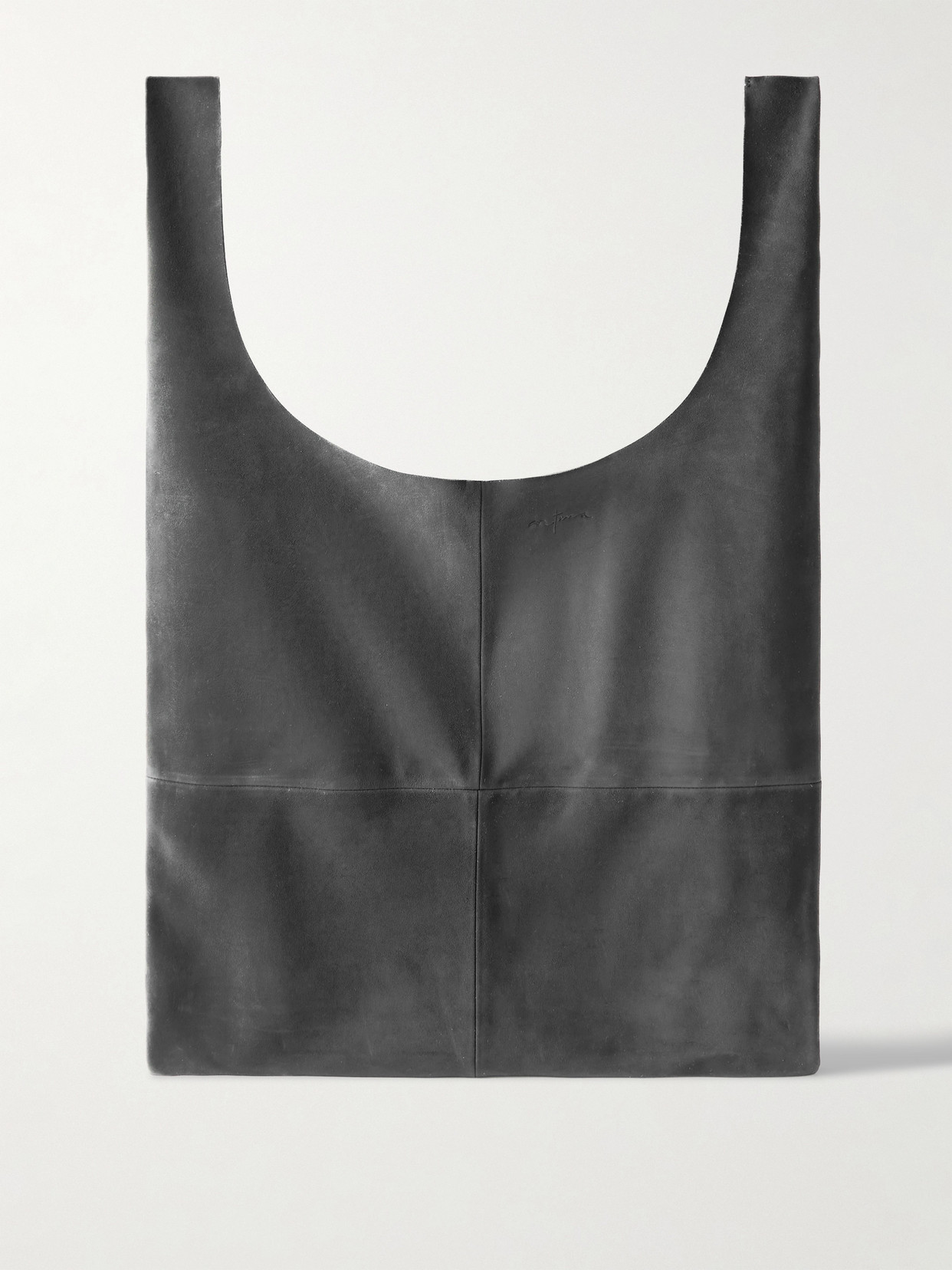 Cortana U Xl Debossed Suede Tote In Grey