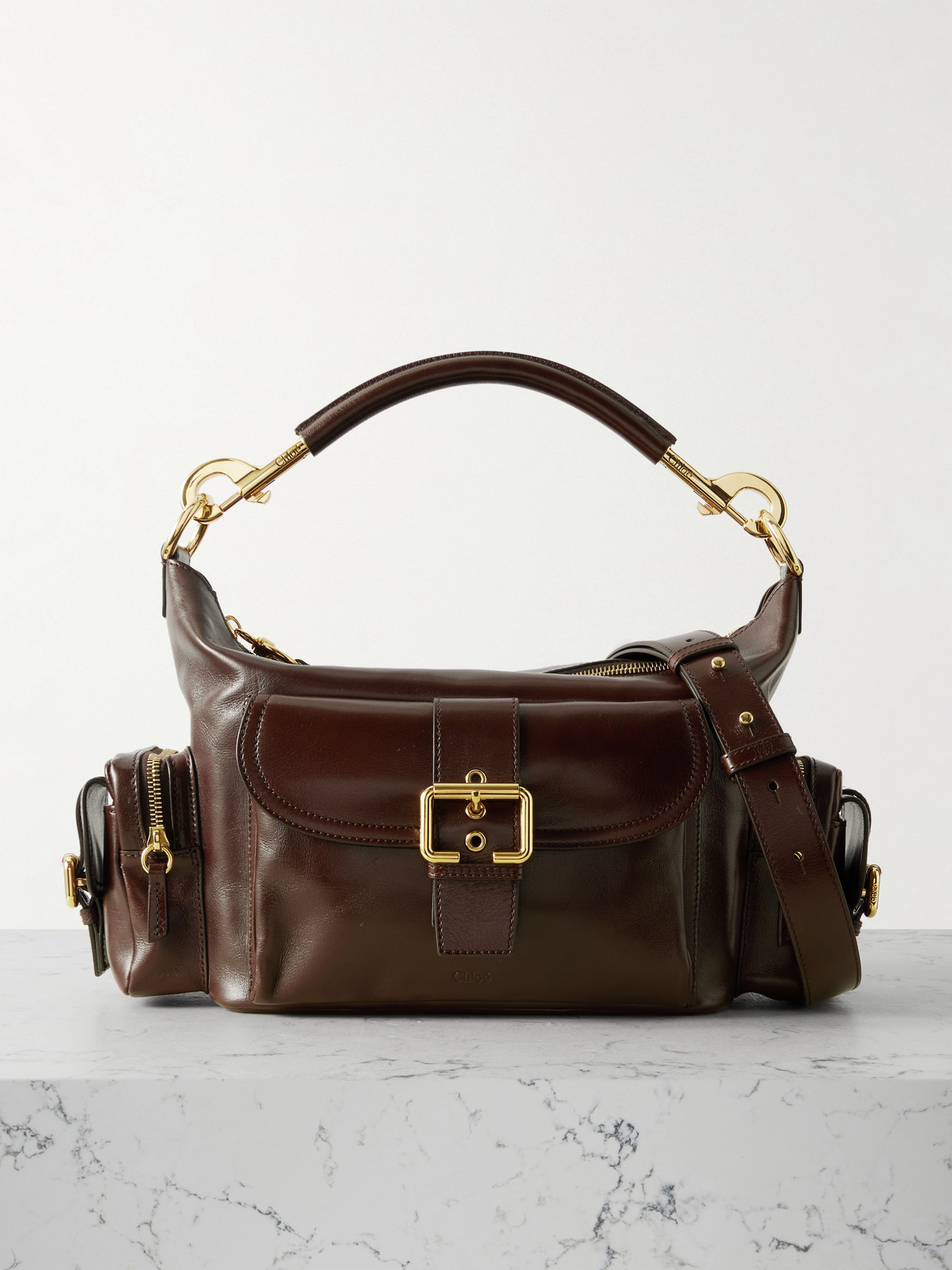 Chloé Camera Medium Leather Shoulder Bag In Brown