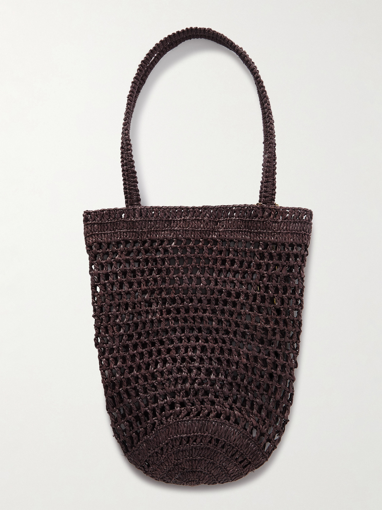 Chloé Summer Banana Embellished Embroidered Raffia Tote