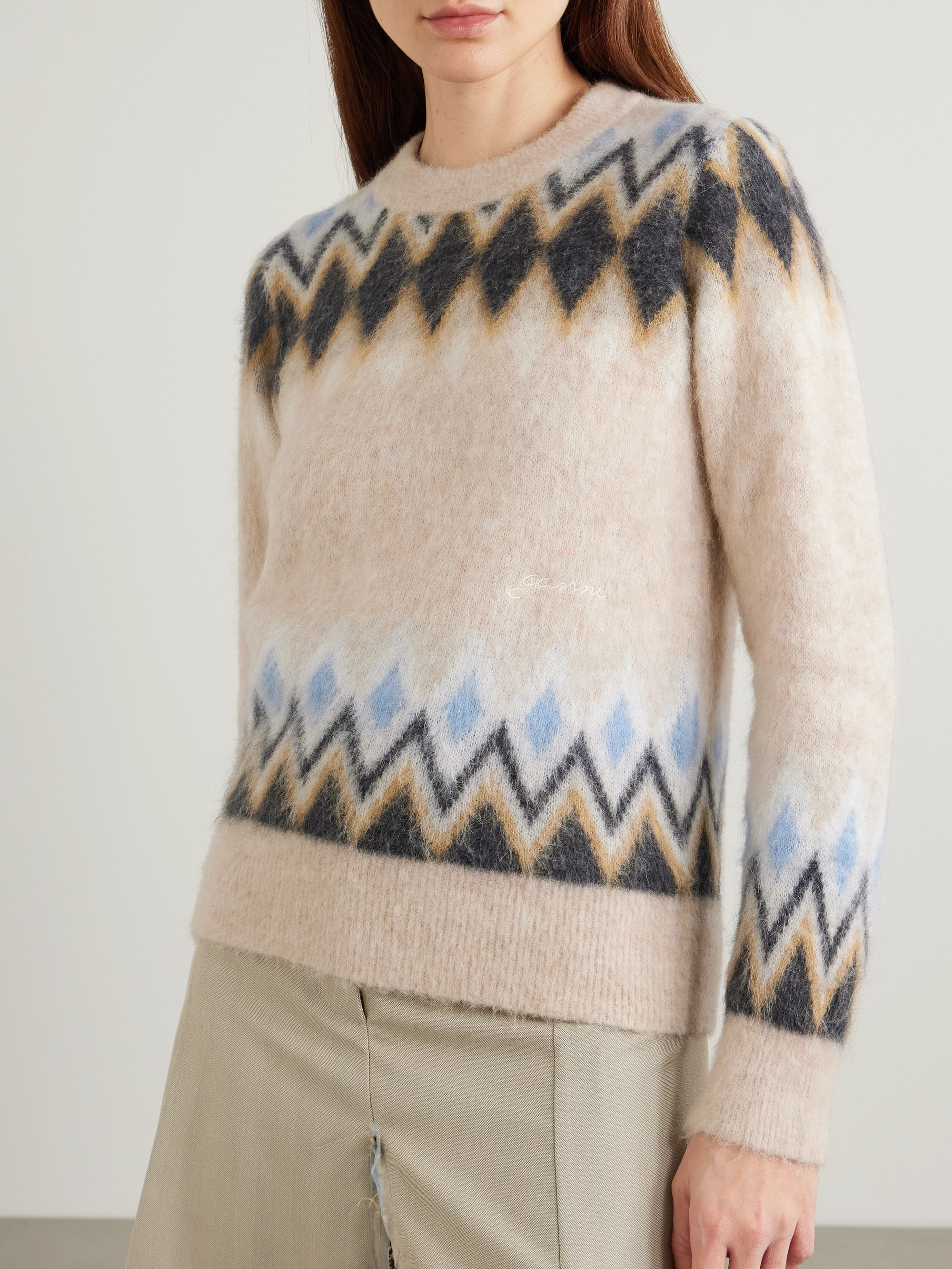 GANNI Fair Isle knitted sweater