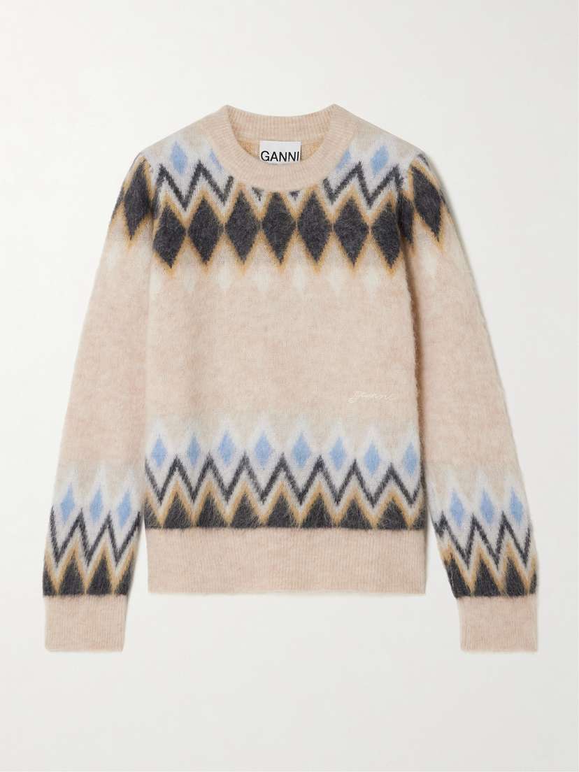 Ganni Fair Isle Knitted Sweater