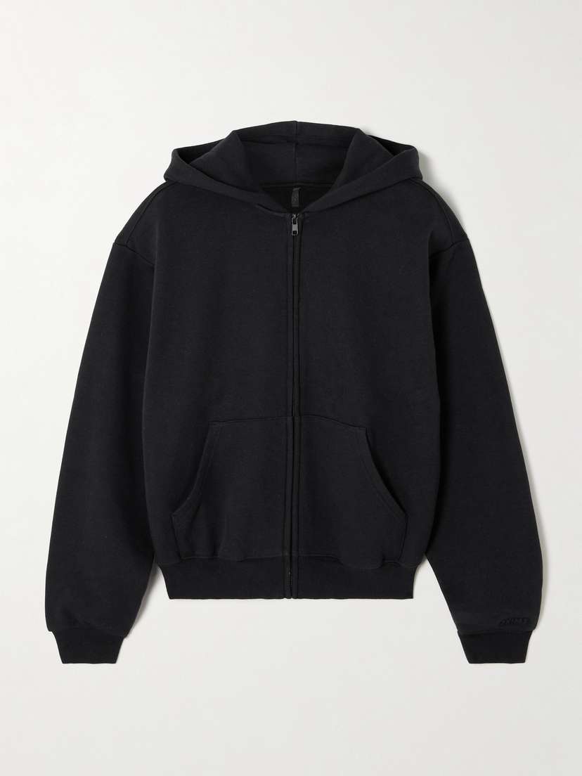 Skims Classic Zip Up Hoodie - Onyx