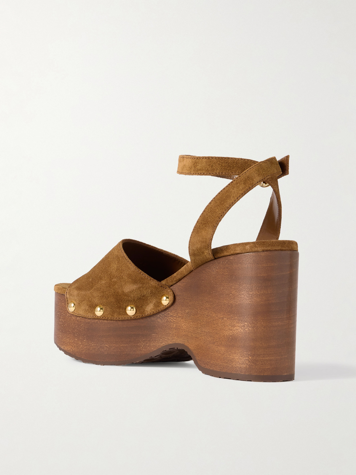 Gianvito Rossi Suede Ankle-strap Platform Sandals In Brown
