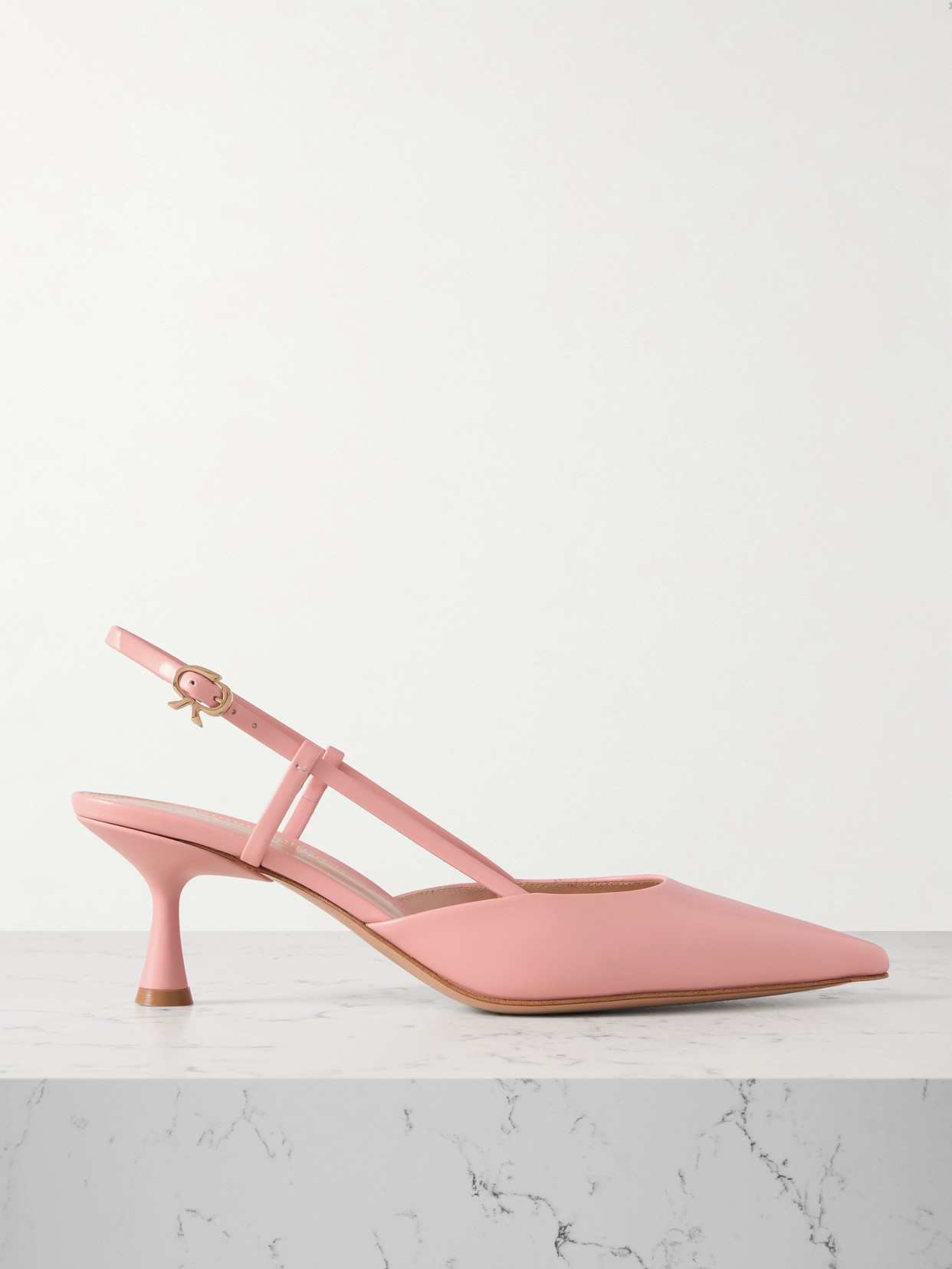 Gianvito Rossi - Ascent 55 Leather Slingback Pumps - Pink
