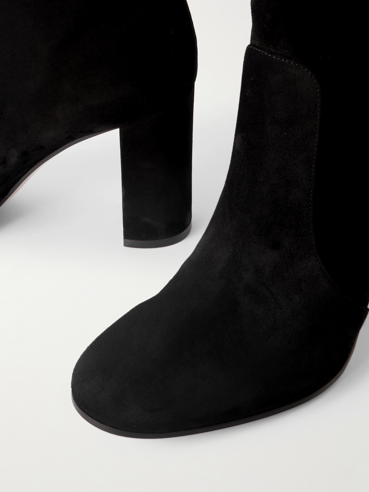 Gianvito Rossi 85 Over-the-knee Suede Boots In Black
