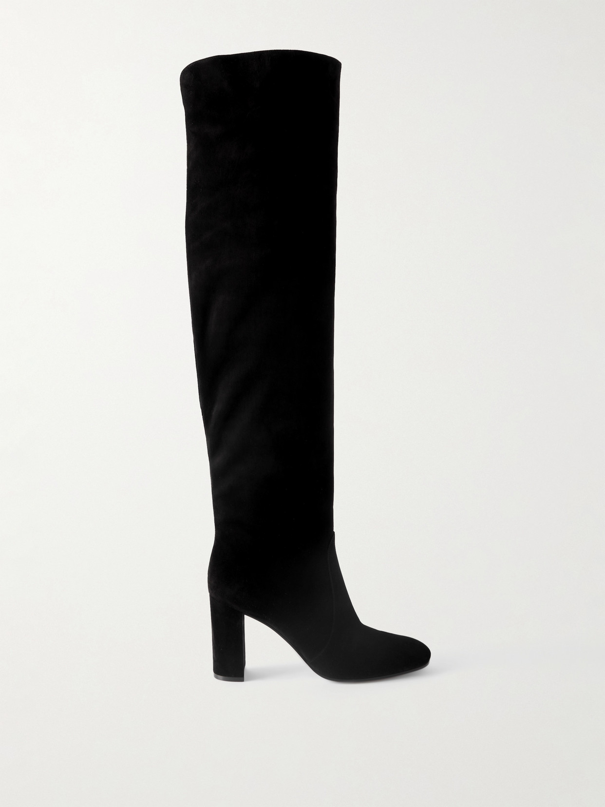 Gianvito Rossi 85 Over-the-knee Suede Boots In Black