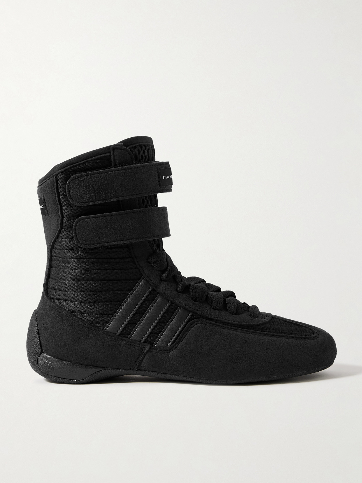 Stella Mccartney Rasant 2.0 Vegan And Mesh-trimmed Canvas High-top Sneakers In Black