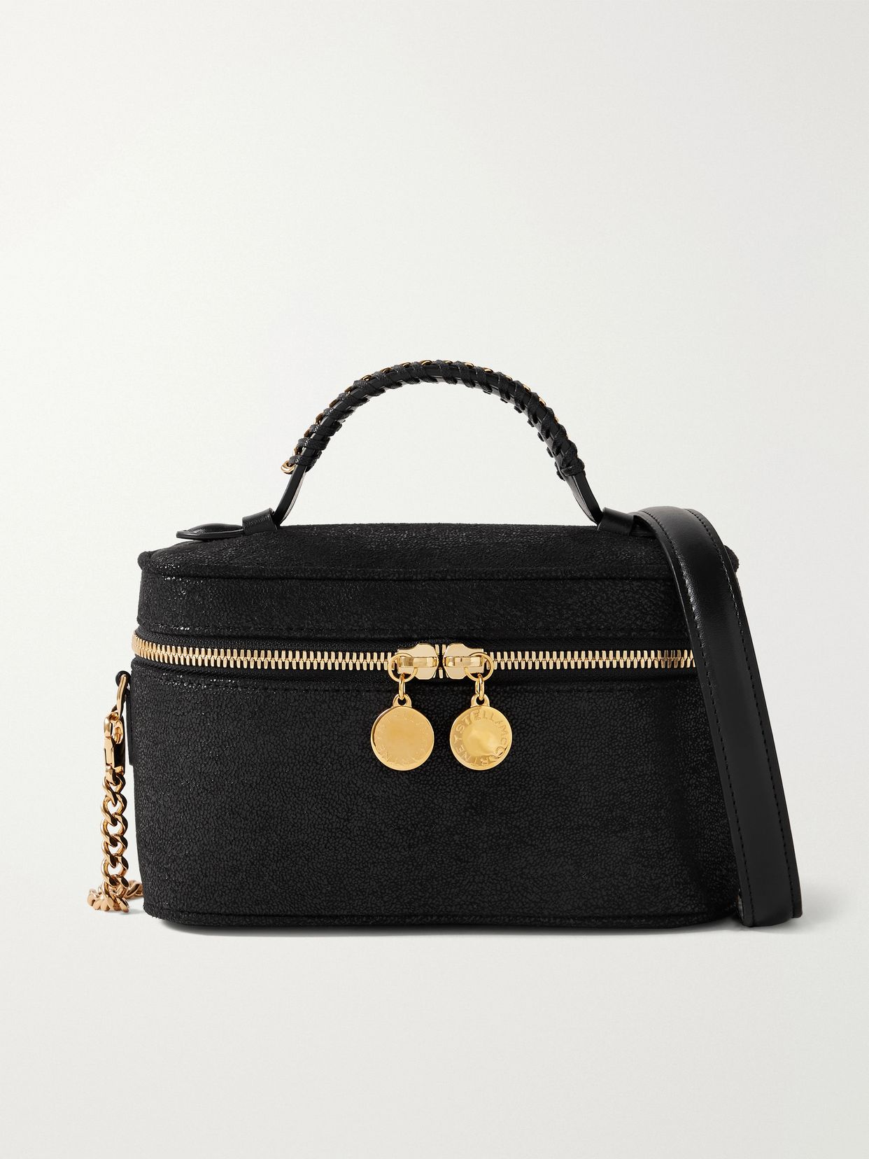 Falabella chain-embellished brushed shoulder bag