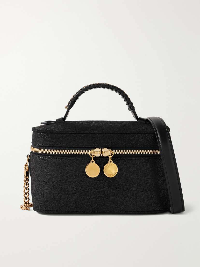 Stella McCartney Falabella chain-embellished brushed shoulder bag