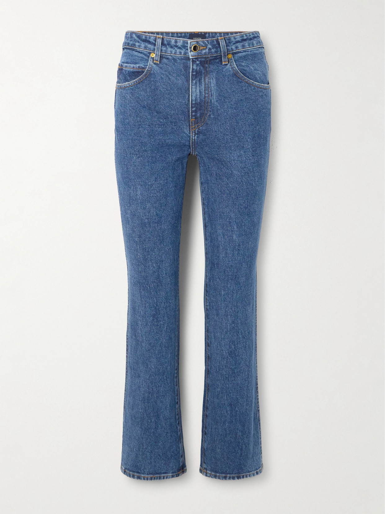 Khaite Vivian High-rise Bootcut Jeans In Blue