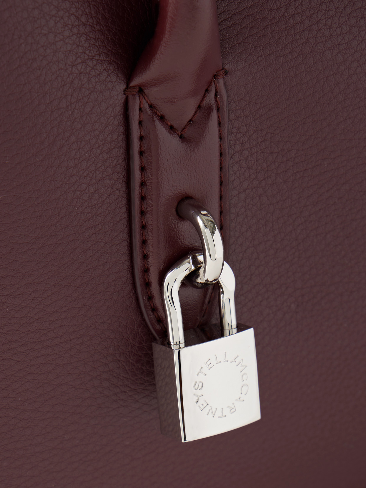 Stella Mccartney Ryder Logo-embossed Embellished Textured Vegan Tote