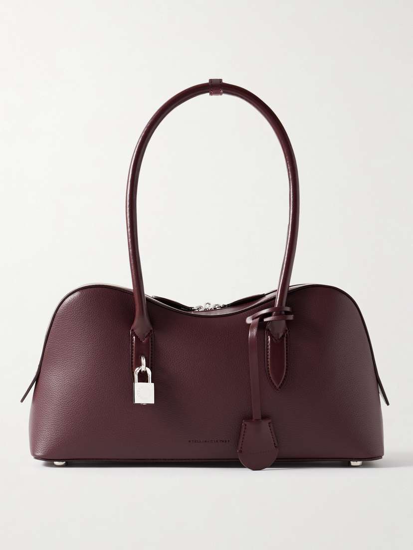 Stella McCartney Ryder Logo-embossed Embellished Textured Vegan Tote