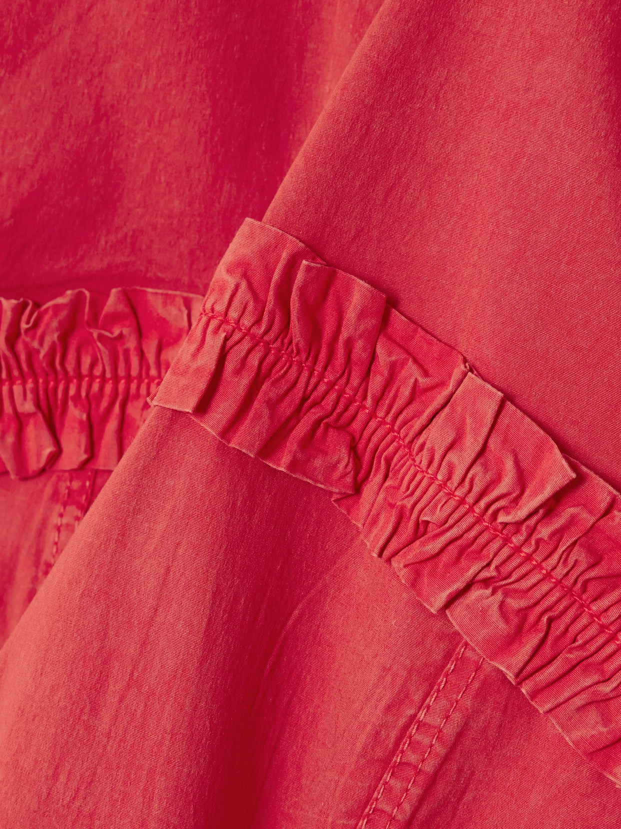 Ganni Washed Stretch Cotton Corset Mini Dress In Racing Red