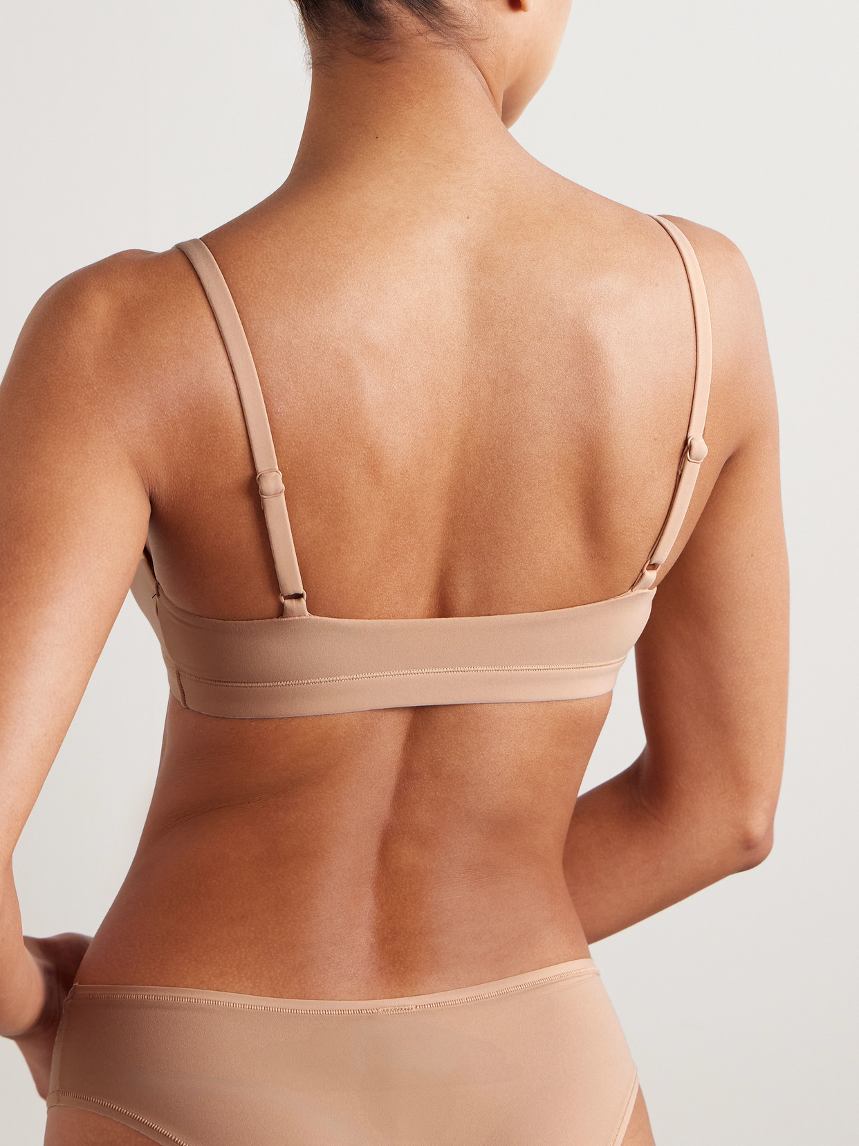 Skims Fits Everybody Scooped Stretch-woven Bra In Neutrals