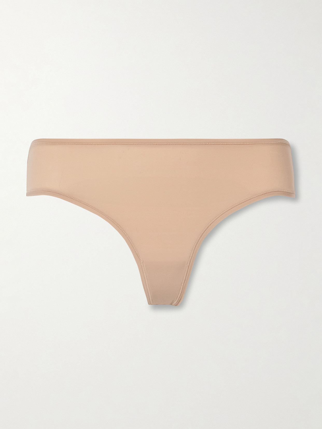 Skims Fits Everybody Stretch-woven Thong In Clay