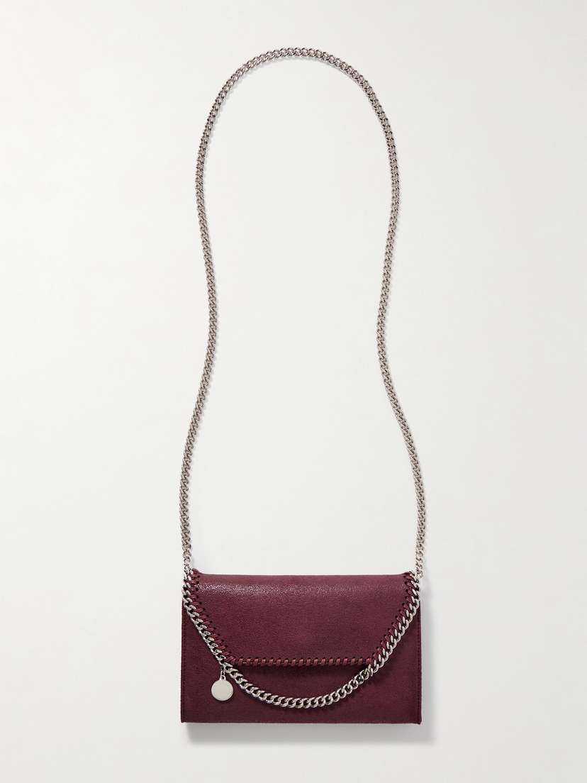 Stella McCartney Falabella Mini Chain-embellished Brushed Shoulder Bag