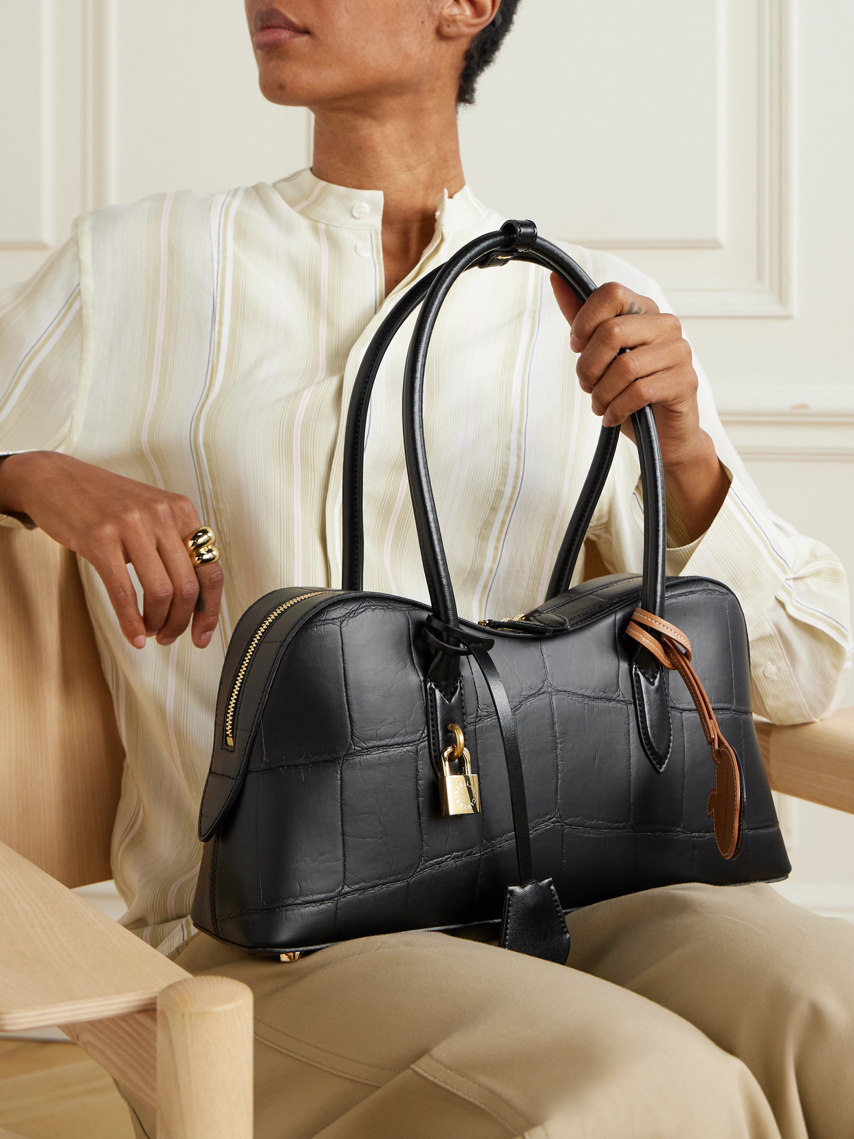 Stella Mccartney Ryder Medium Croc-effect Tote